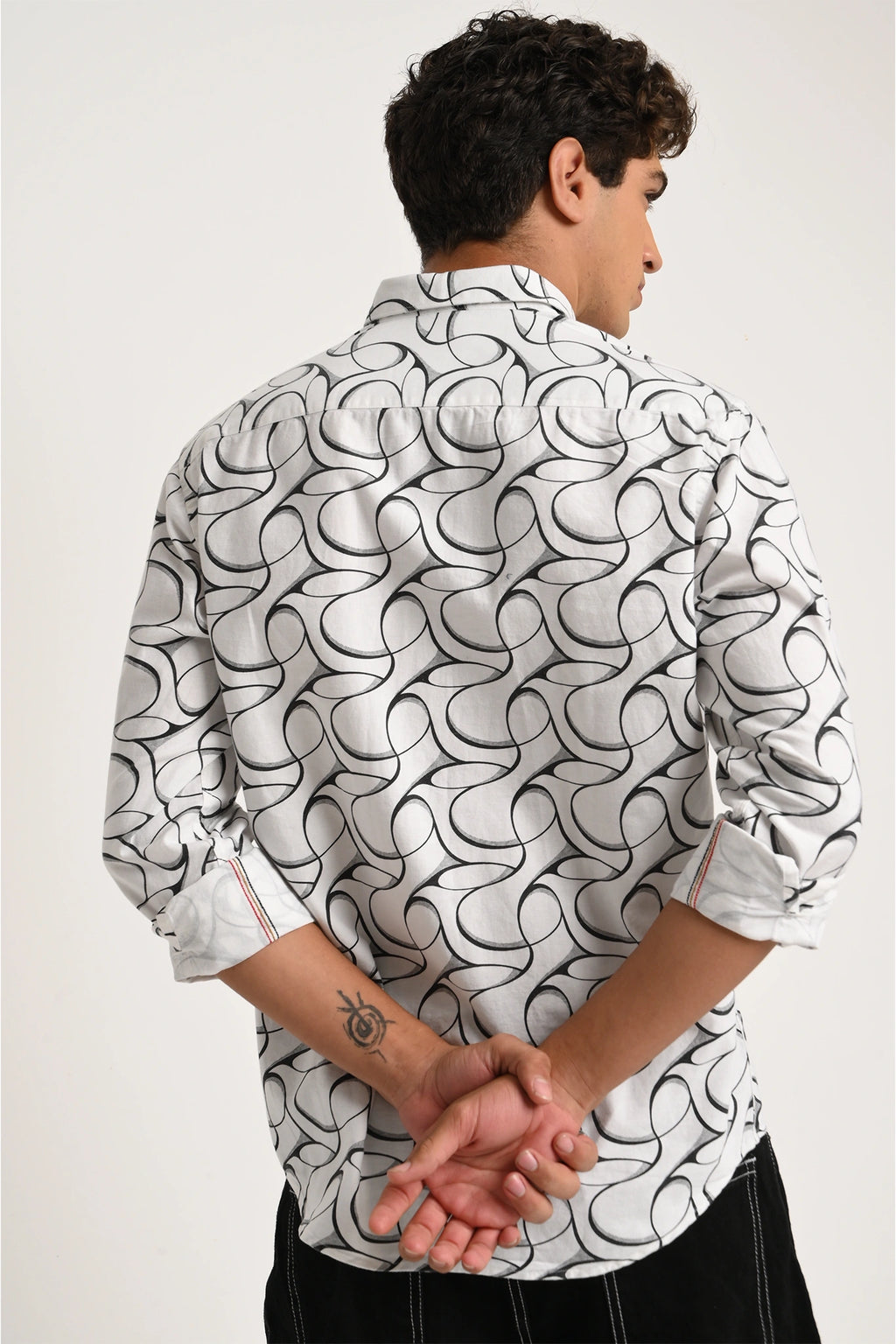 OXFORD COTTON WHITE COLOR PRINTED SHIRT