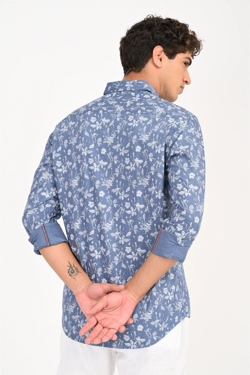 OXFORD COTTON BLUE COLOR PRINTED SHIRT