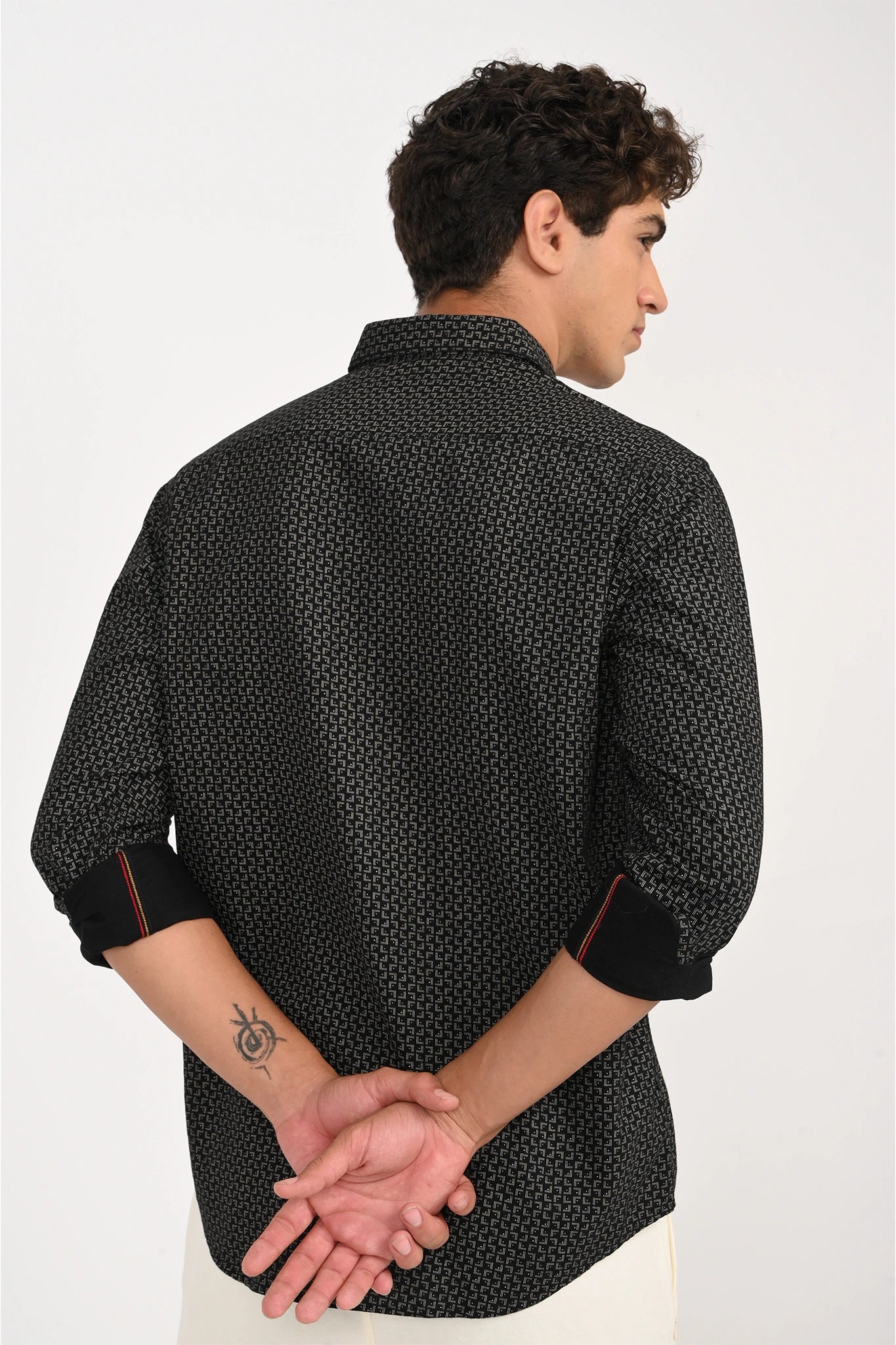 OXFORD COTTON ABSTRACT PRINTED SHIRT