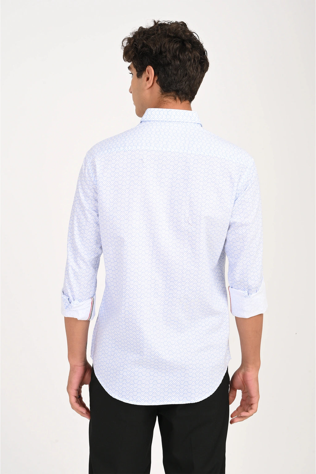 OXFORD BLUE PRINTED SHIRT