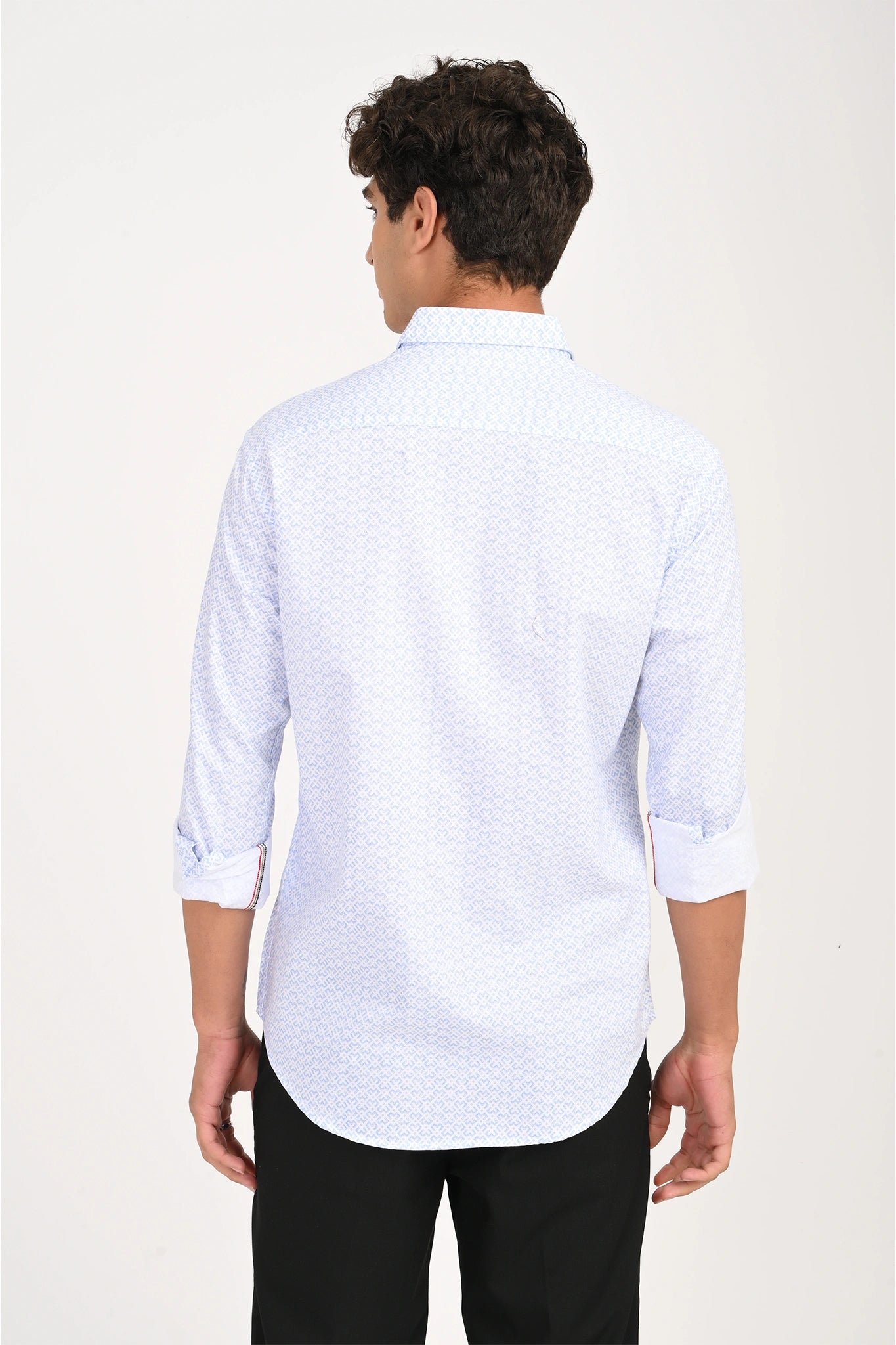 OXFORD BLUE PRINTED SHIRT