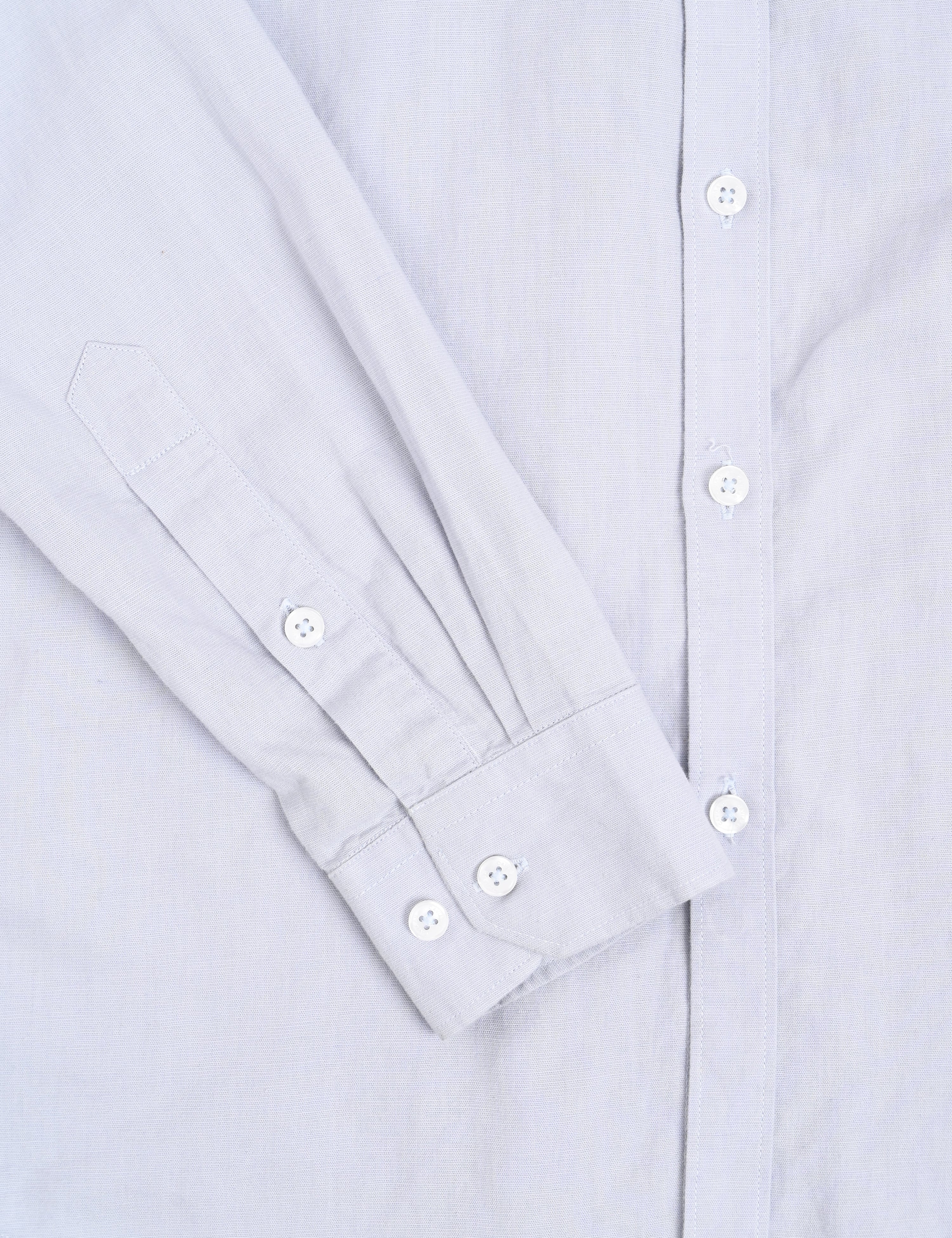 COTTON LINEN MOON GREY SOLID SHIRT