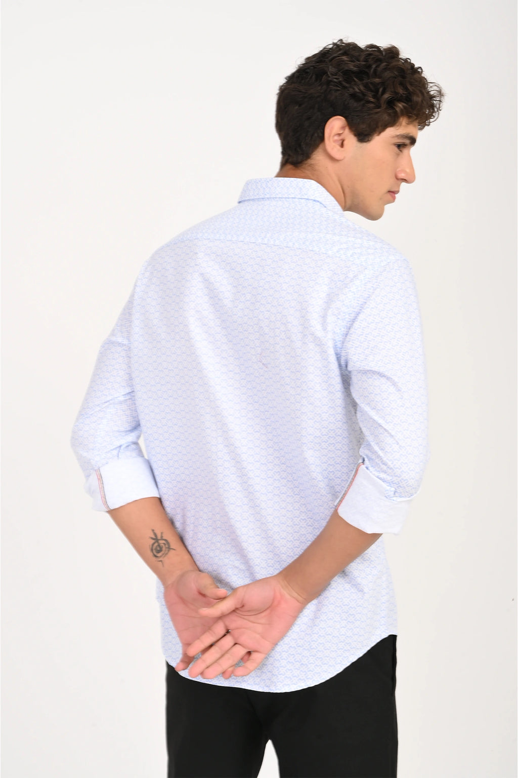 OXFORD BLUE PRINTED SHIRT