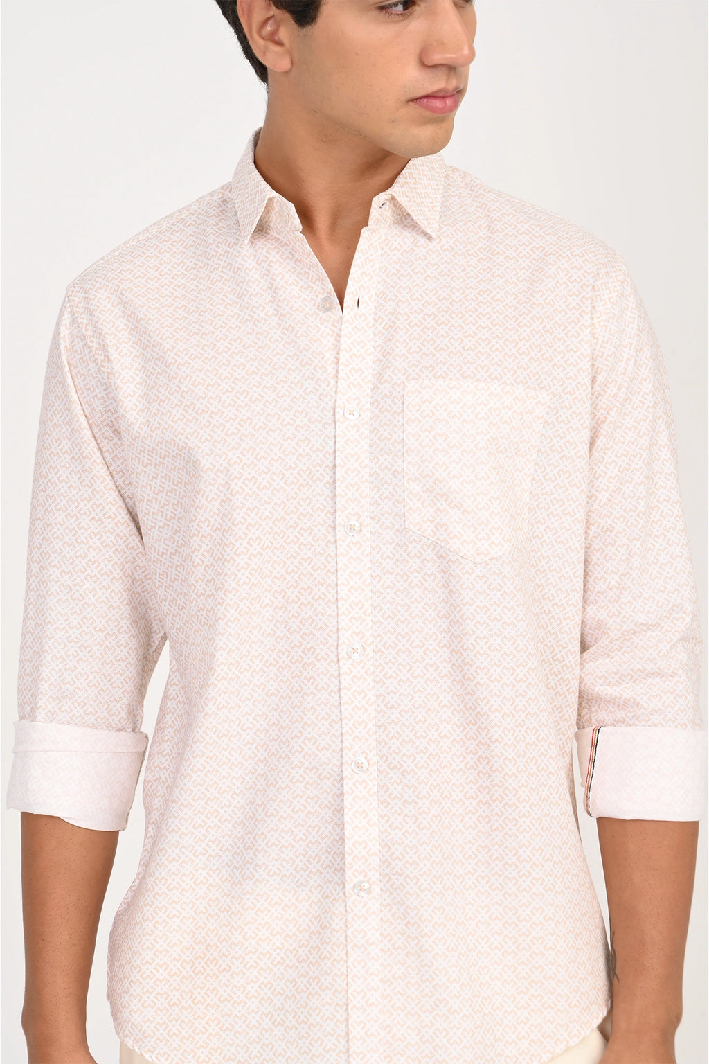 OXFORD WILD ROSE COLOR PRINTED SHIRT