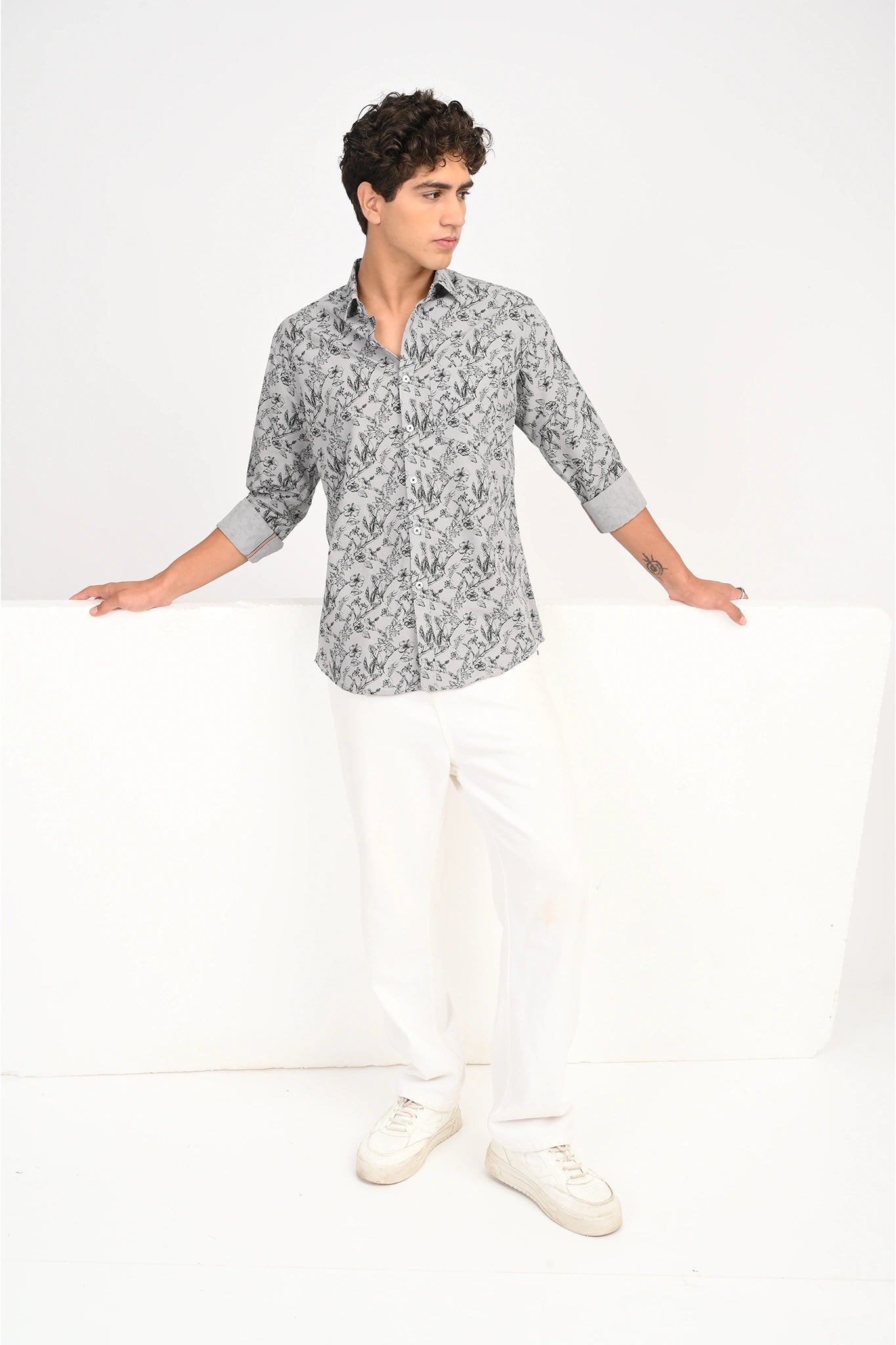 COTLIN FLORAL PRINTED SHIRT