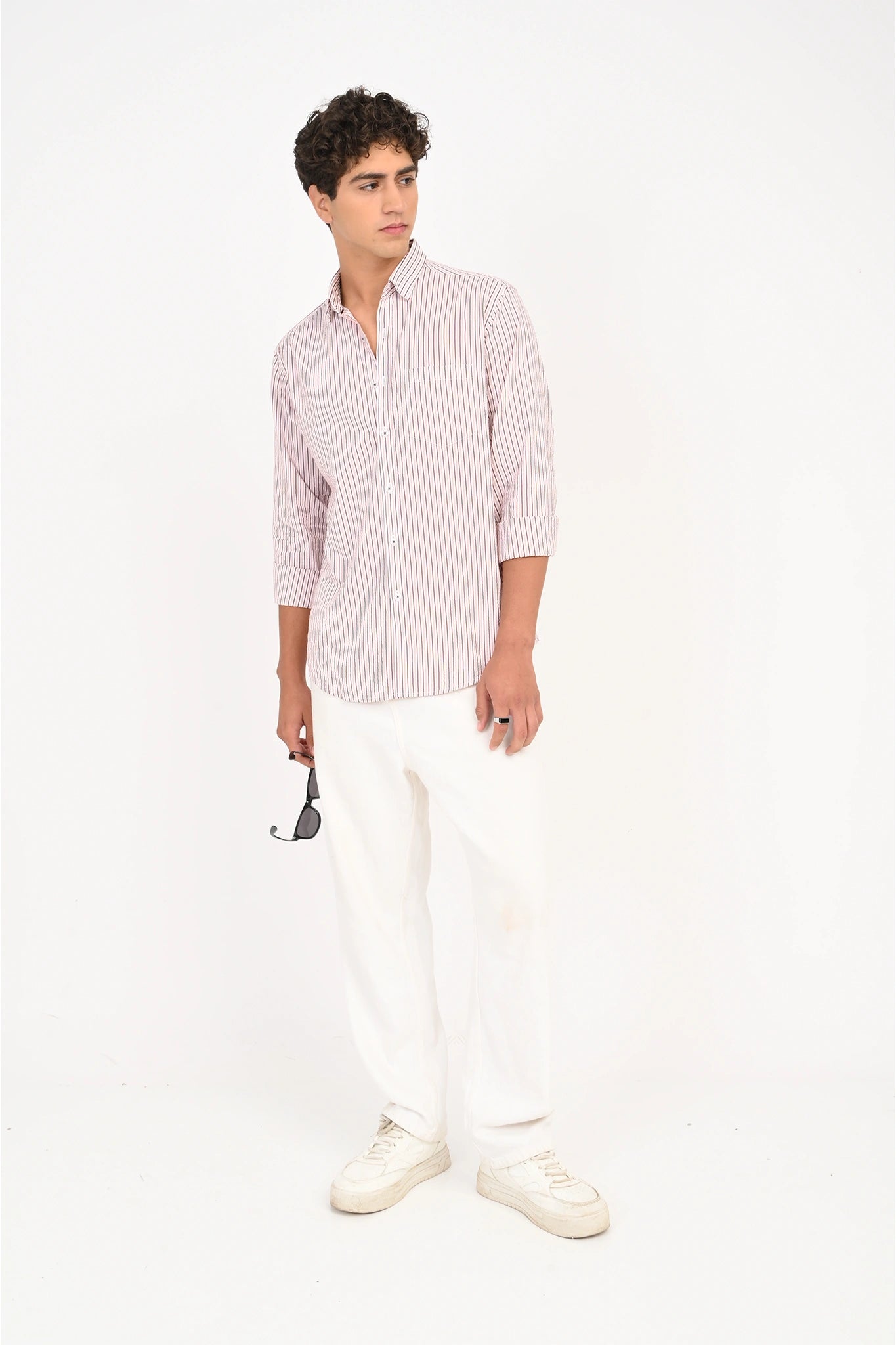 SEER SUCKER PINK STRIPES