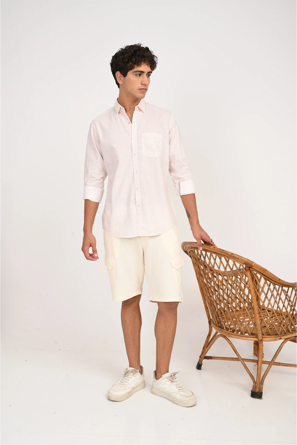 OXFORD WILD ROSE COLOR PRINTED SHIRT