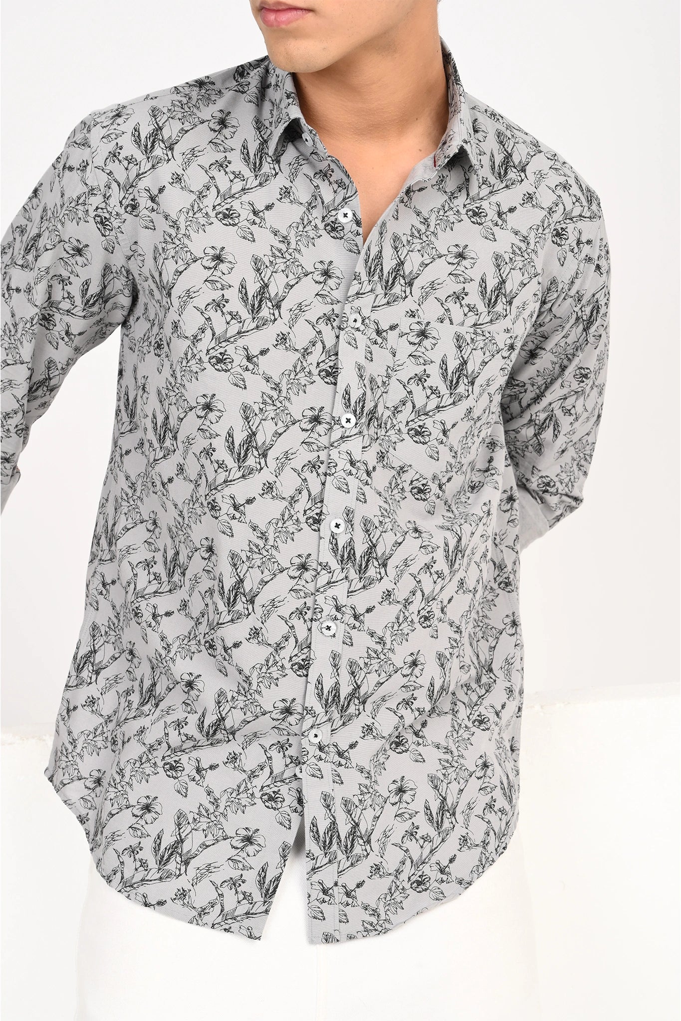 COTLIN FLORAL PRINTED SHIRT
