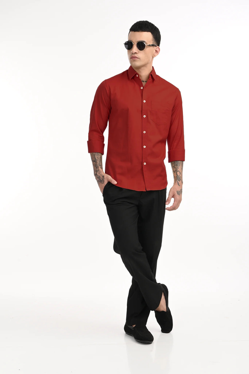 OXFORD RED	SOLID SHIRT