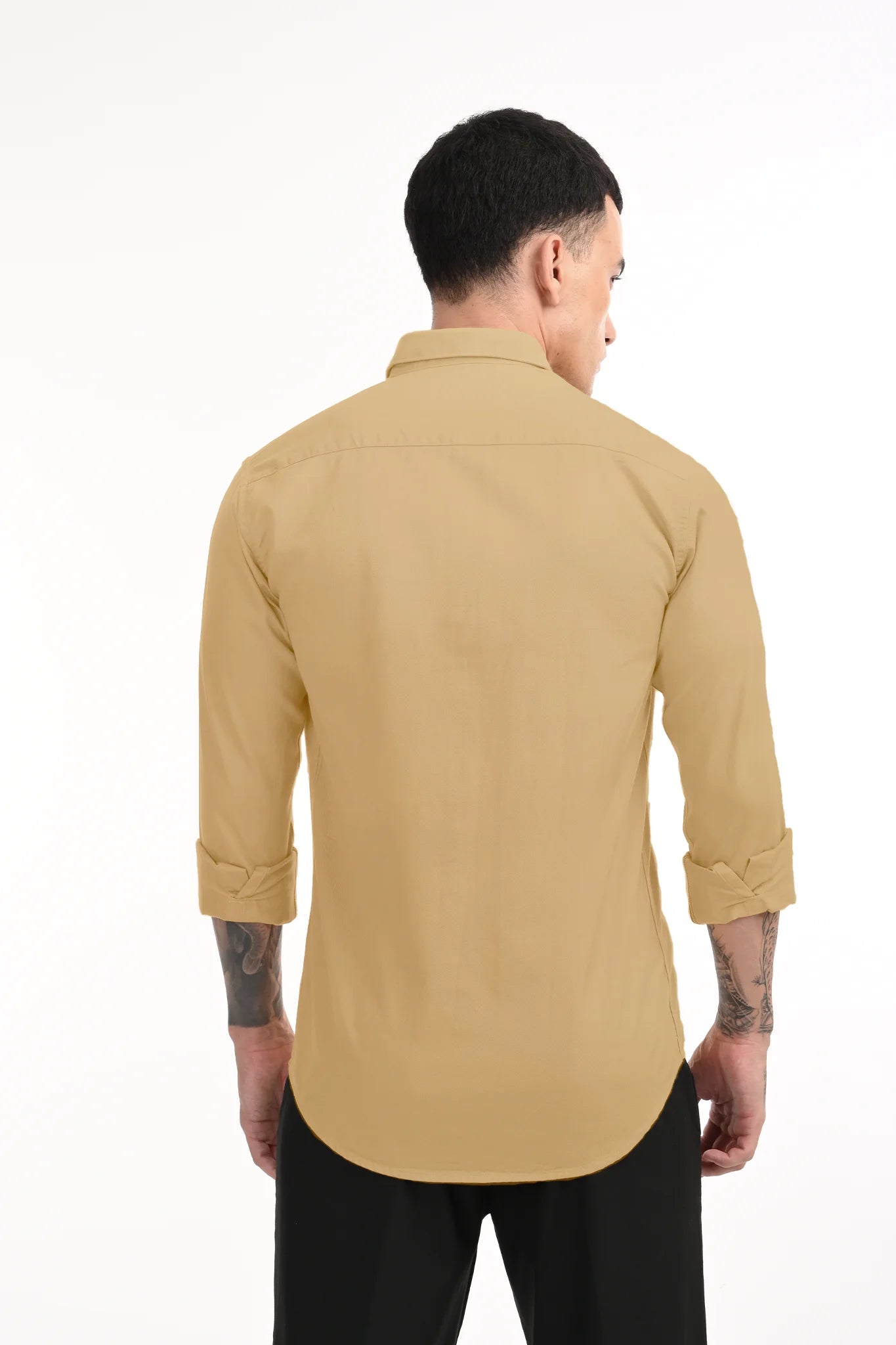 CAVELRY TWILL PESTEL YELLOW SOLID SHIRT