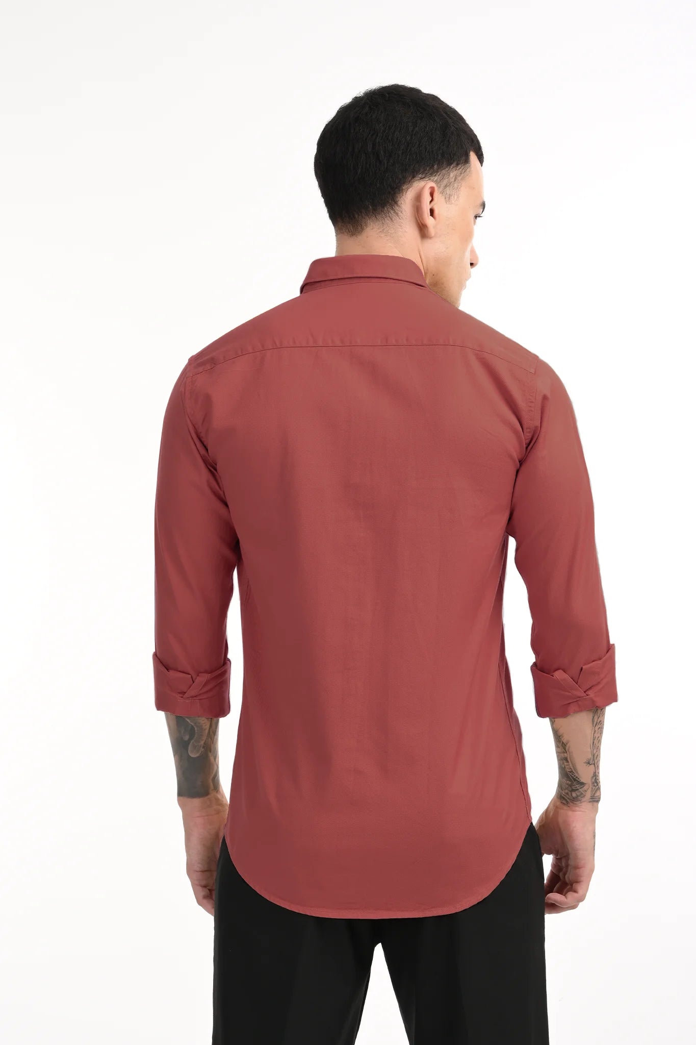 OXFORD DUSTY RED SOLID SHIRT