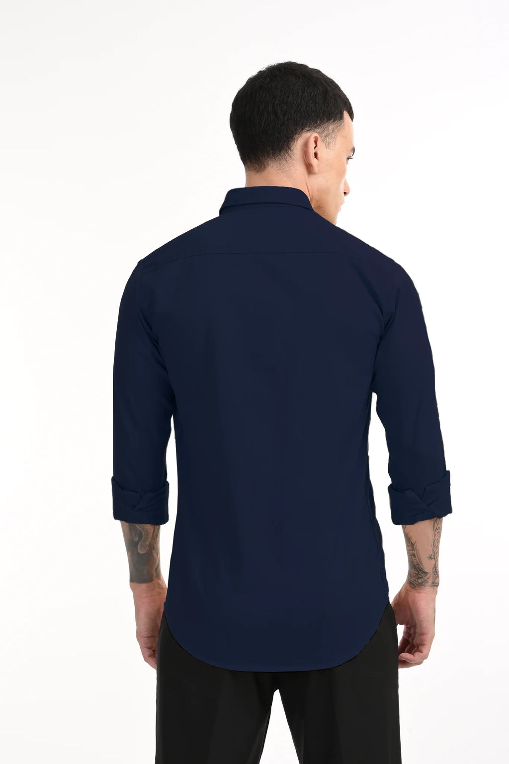 CAVELRY TWILL DARK BLUE SOLID SHIRT