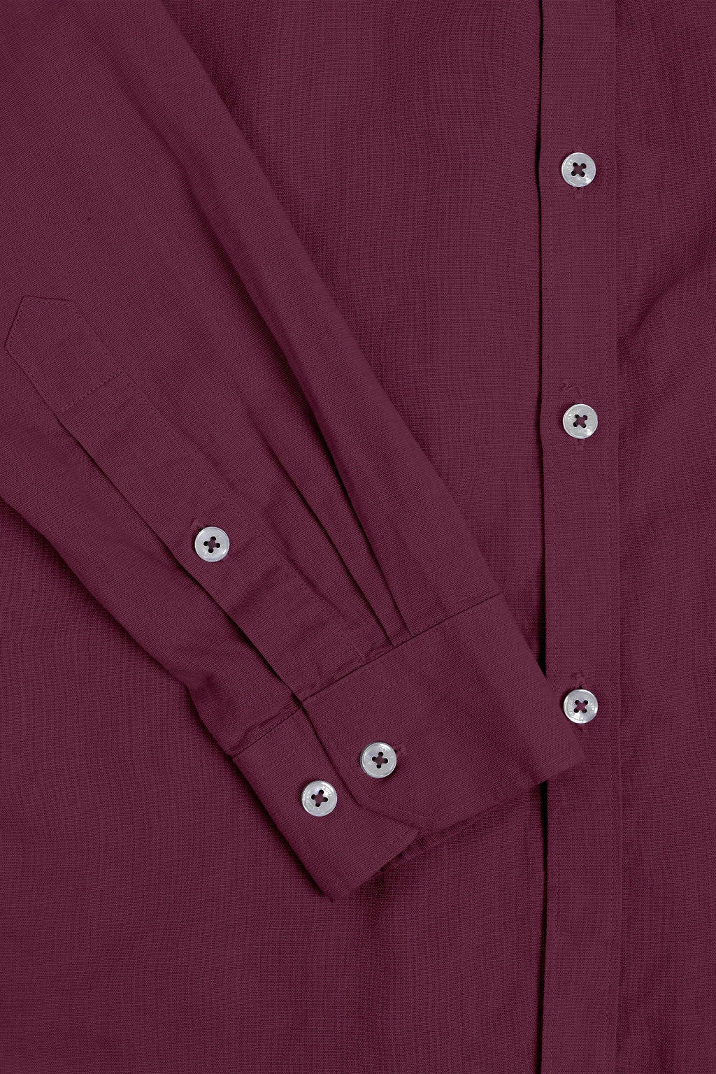 COTTON LINEN MAROON SOLID SHIRT