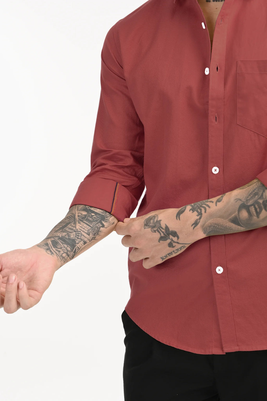 OXFORD DUSTY RED SOLID SHIRT