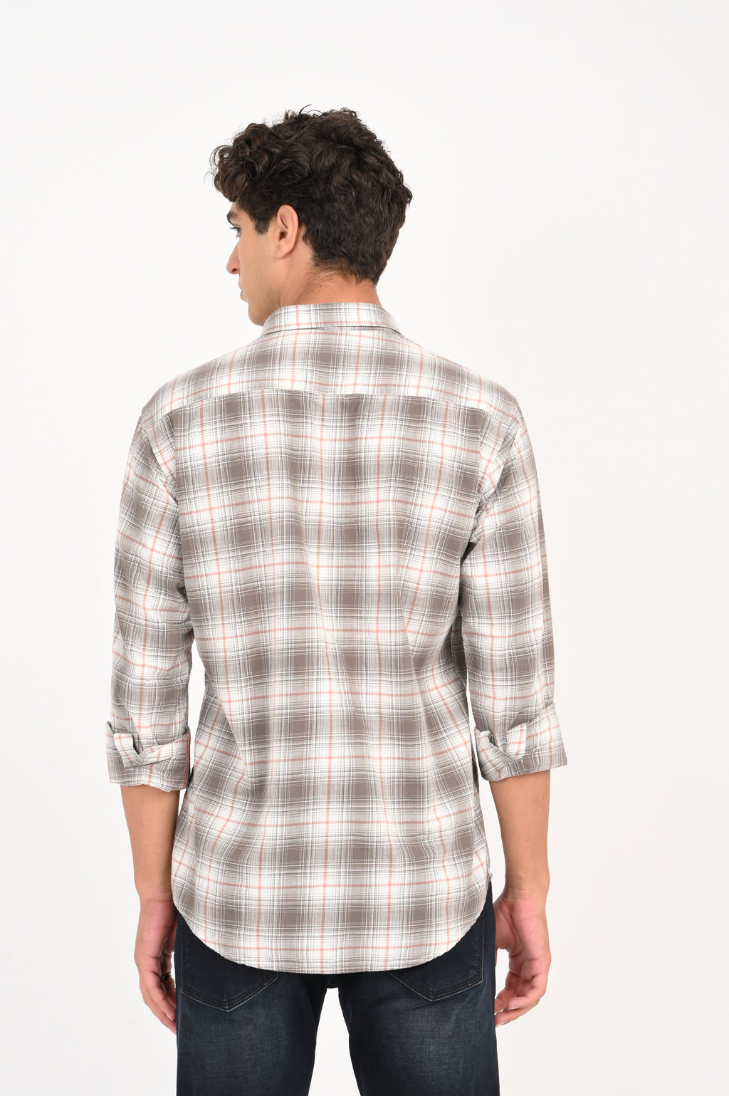 BROWN COLOR CHECKED SHIRT