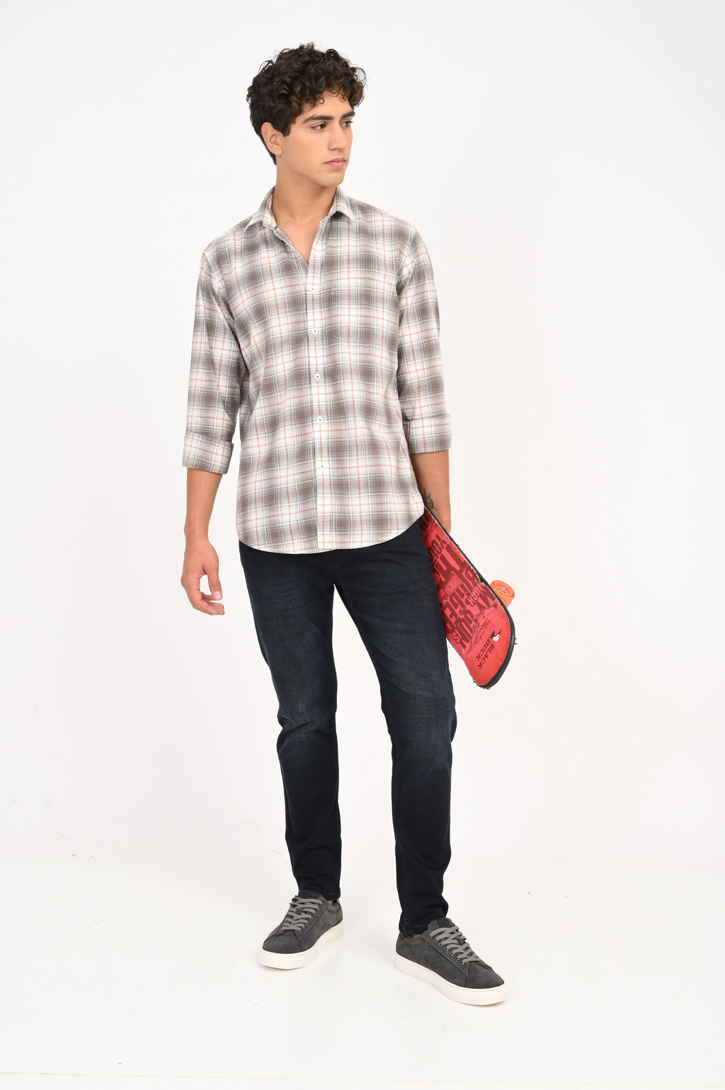 BROWN COLOR CHECKED SHIRT