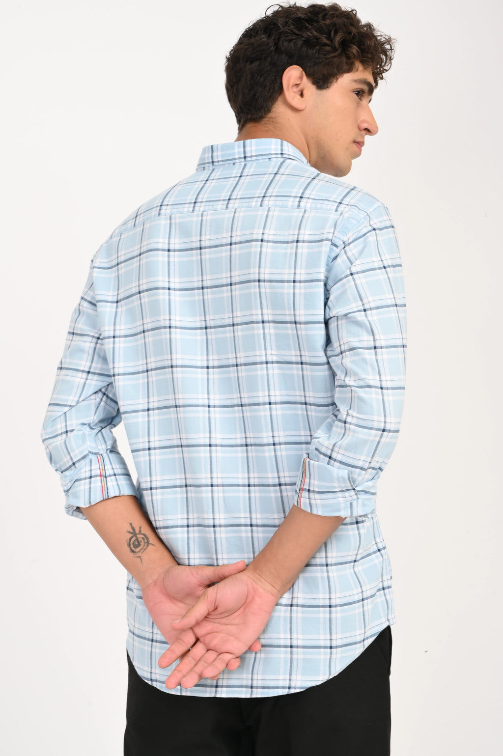 OXFORD SKY BLUE CHECKED SHIRT
