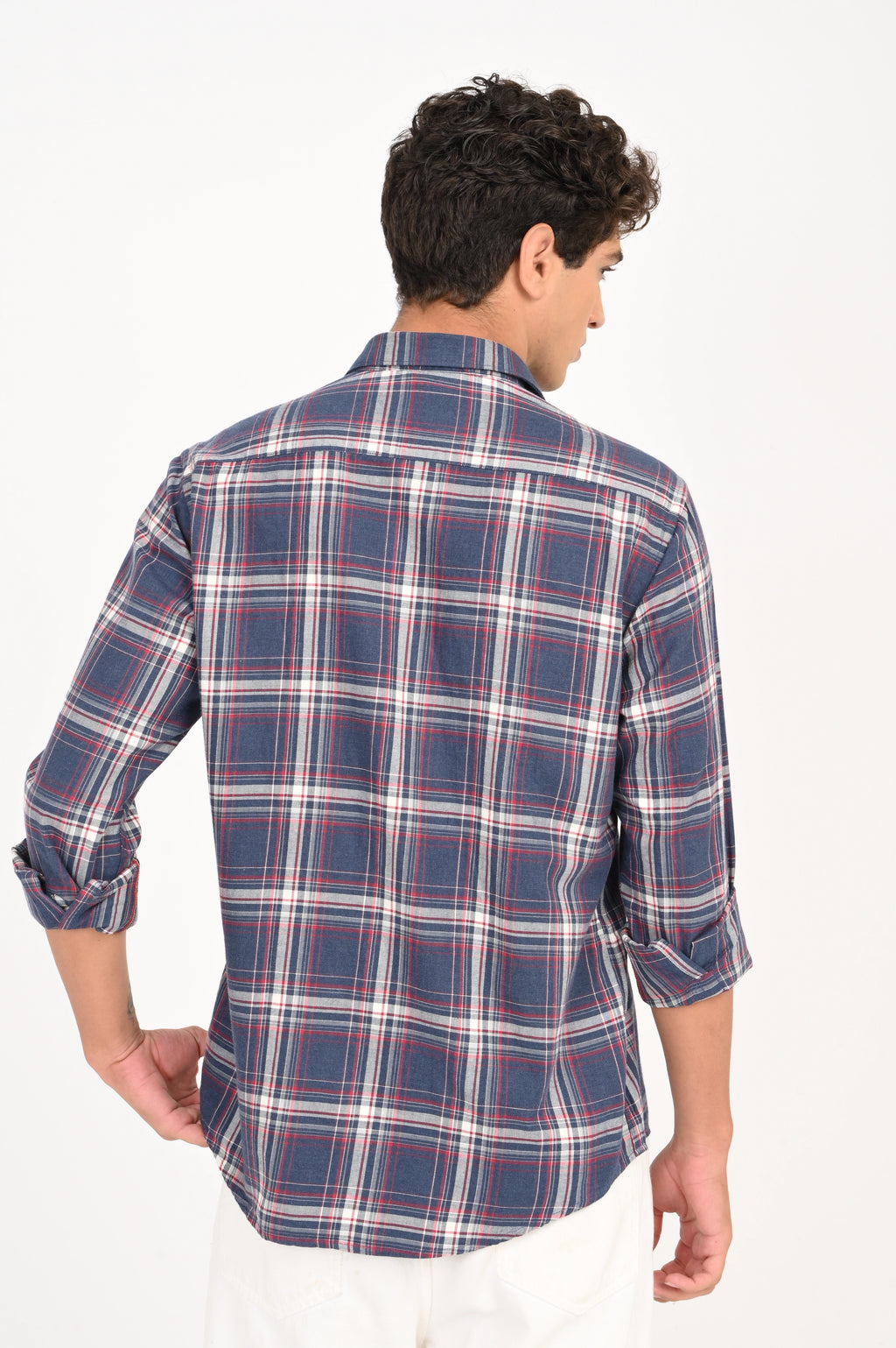 BRITISH BLUE COLOR CHECKED SHIRT