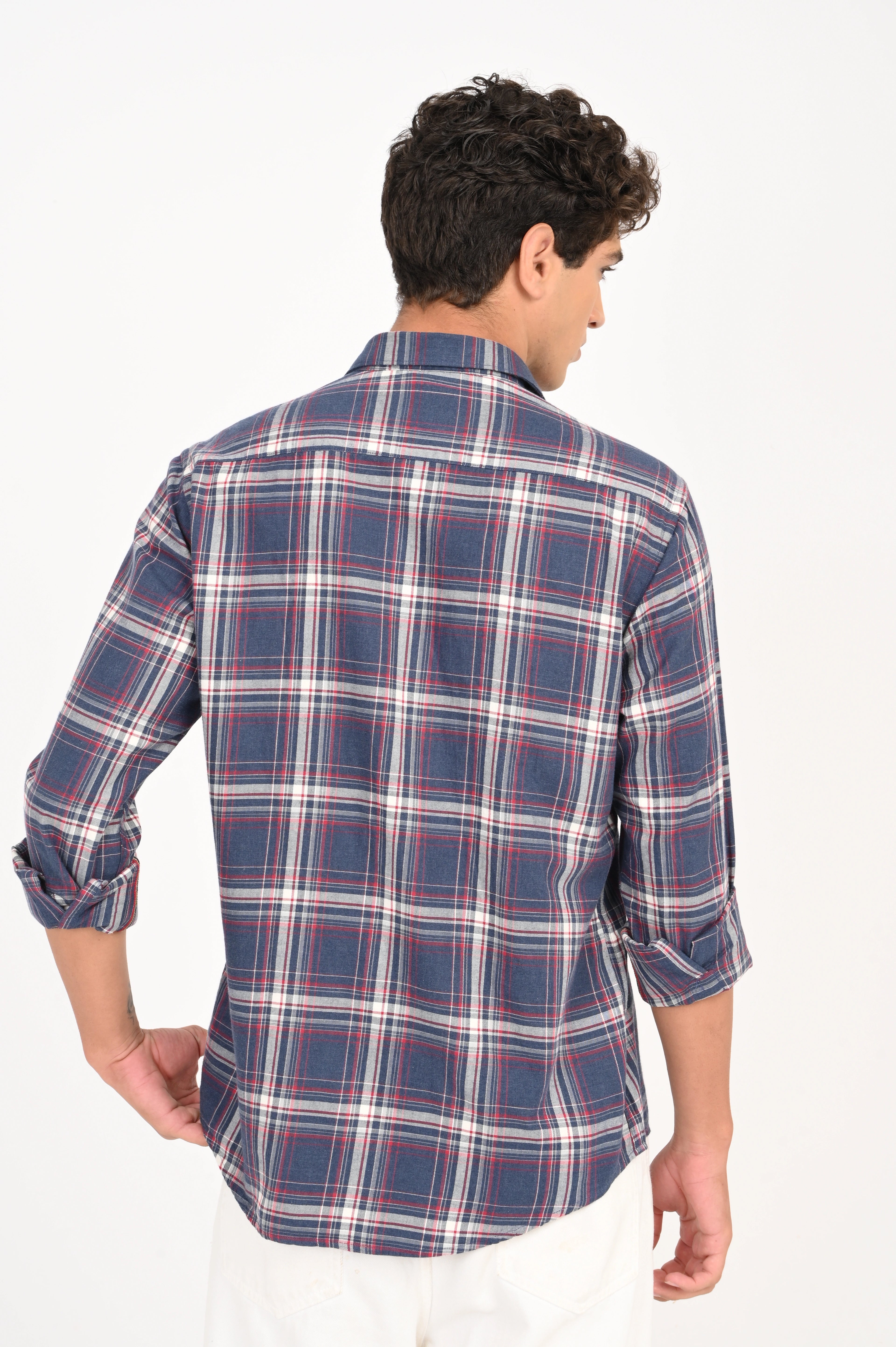 BRITISH BLUE COLOR CHECKED SHIRT