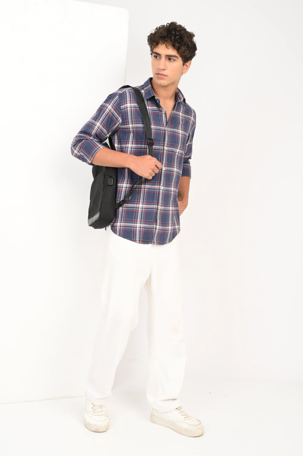 BRITISH BLUE COLOR CHECKED SHIRT